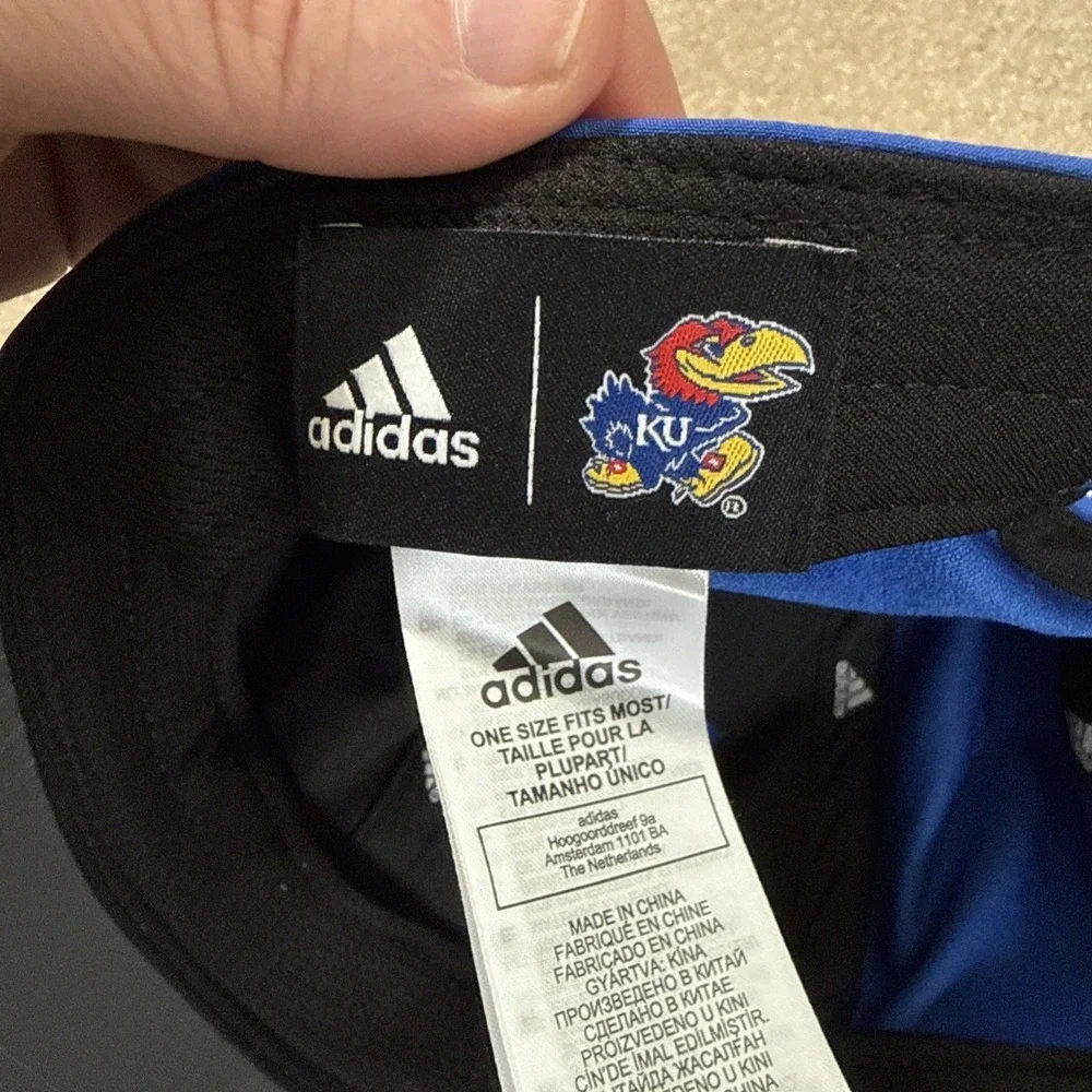 NWT Kansas Jayhawks‎ Mens Womens Hat Slouch Aeroready Hat Cap KU Basketball